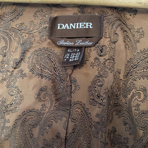 Danier Italian Leather Brown Biker Jacket - Picture 10 of 15